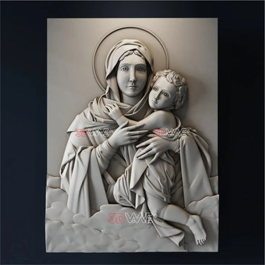 VIRGIN MARY 3D STL - 3DWave.us